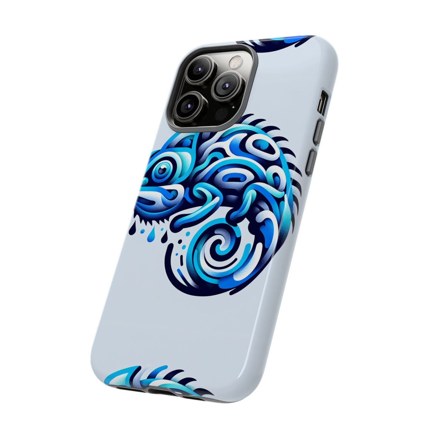 blue animal create 5 phone case with vibrant 3d wrap design, shock absorption, uv protection, for stylish and durable smartphone protection