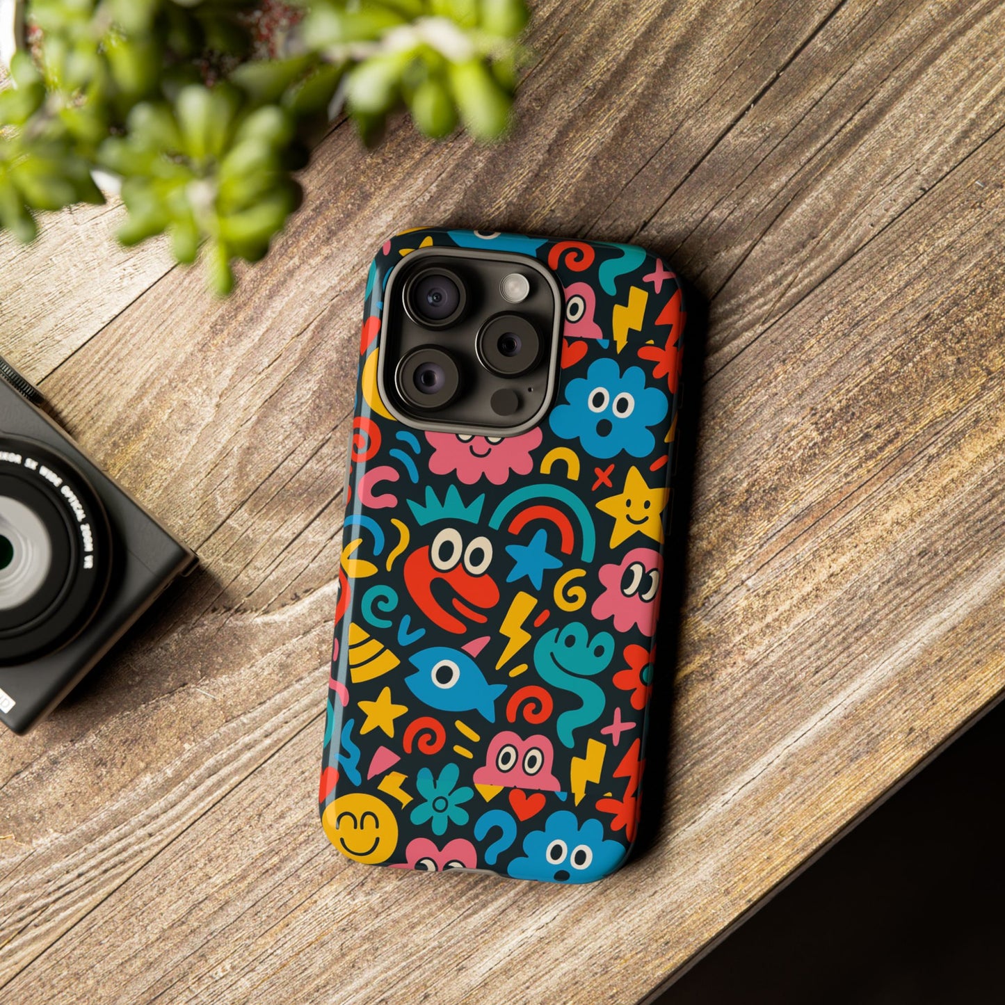 vibrant cartoon protective phone case with 3d wrap design for creative expression – compatible with iphone 13, 14, 15 & 16 – all models including pro, pro max & plus