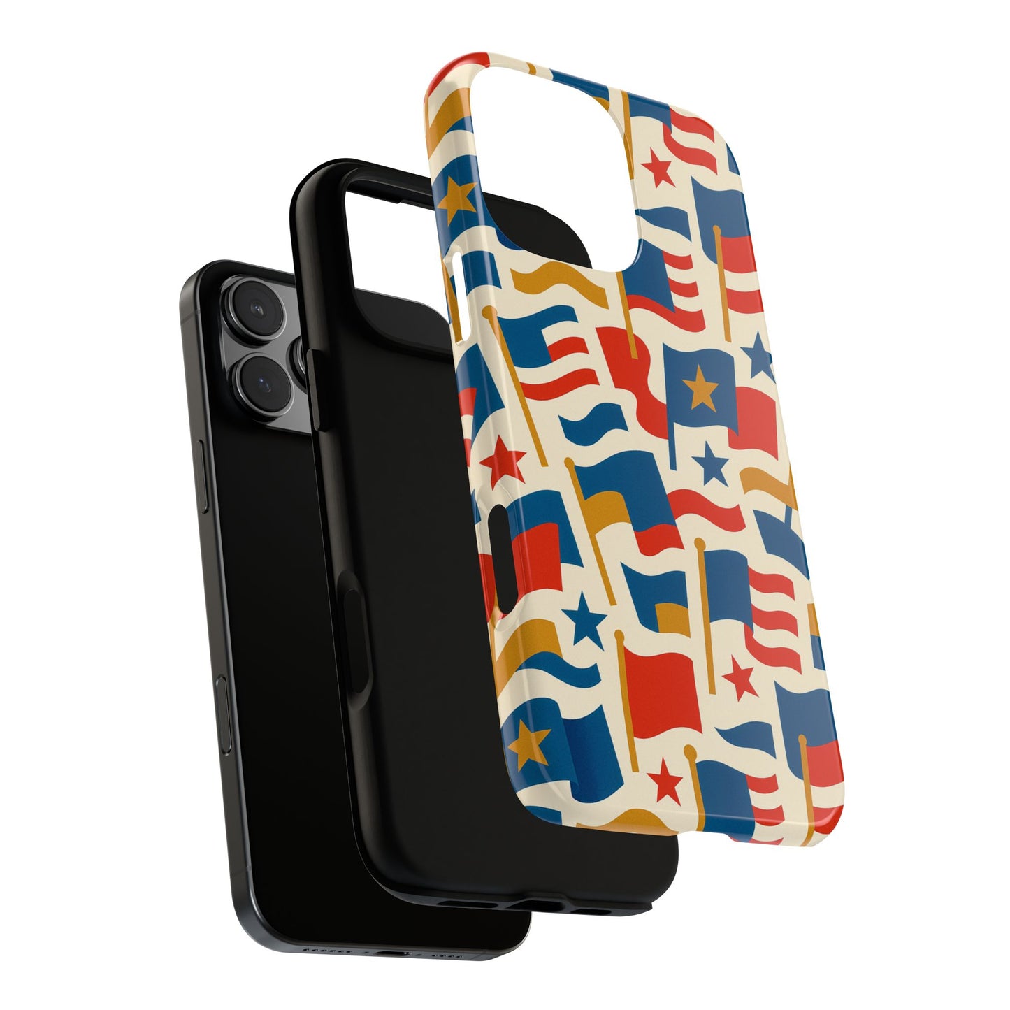 multicolour flag print protective phone case – stylish durable design for unique self-expression compatible with iphone 13, 14, 15 & 16 – all models including pro, pro max & plus