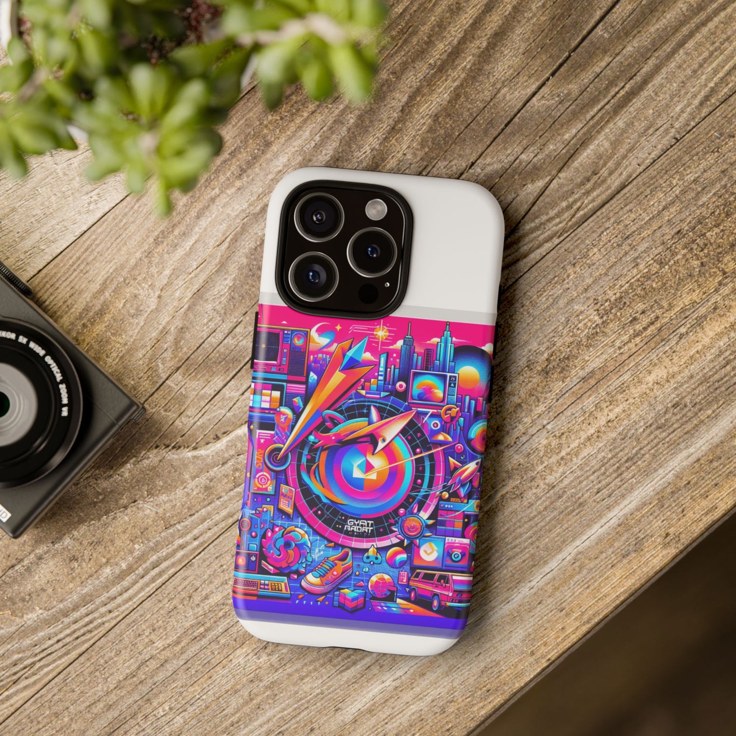 gyatt radar online 3d wrap protective phone case for smartphones, retro anime design, durable shock absorption, uv protected, glossy or matte finish