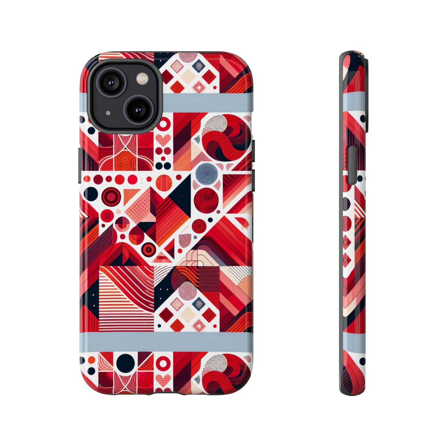 pattern image 8 vibrant shockproof phone case for kids and teens with abstract geometric design compatible with iphone 13, 14, 15 & 16 – all models including pro, pro max & plus