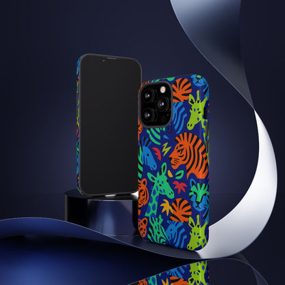 Vibrant Animal Print 3D Wrap Protective Phone Case Stylish Accessory for Men and Women Compatible with iPhone 13, 14, 15 & 16 – All Models Including Pro, Pro Max & Plus