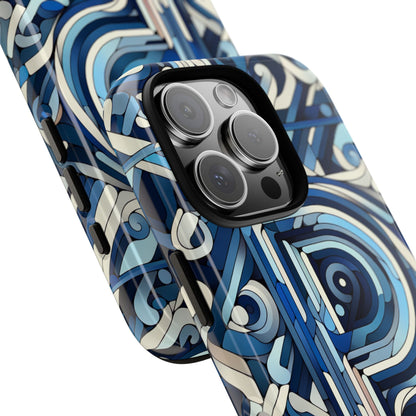 Blue Alphabet P Phone Case with 3D Wrap Design for Kids and Teens Durable Shockproof Protective Cover for Smartphones