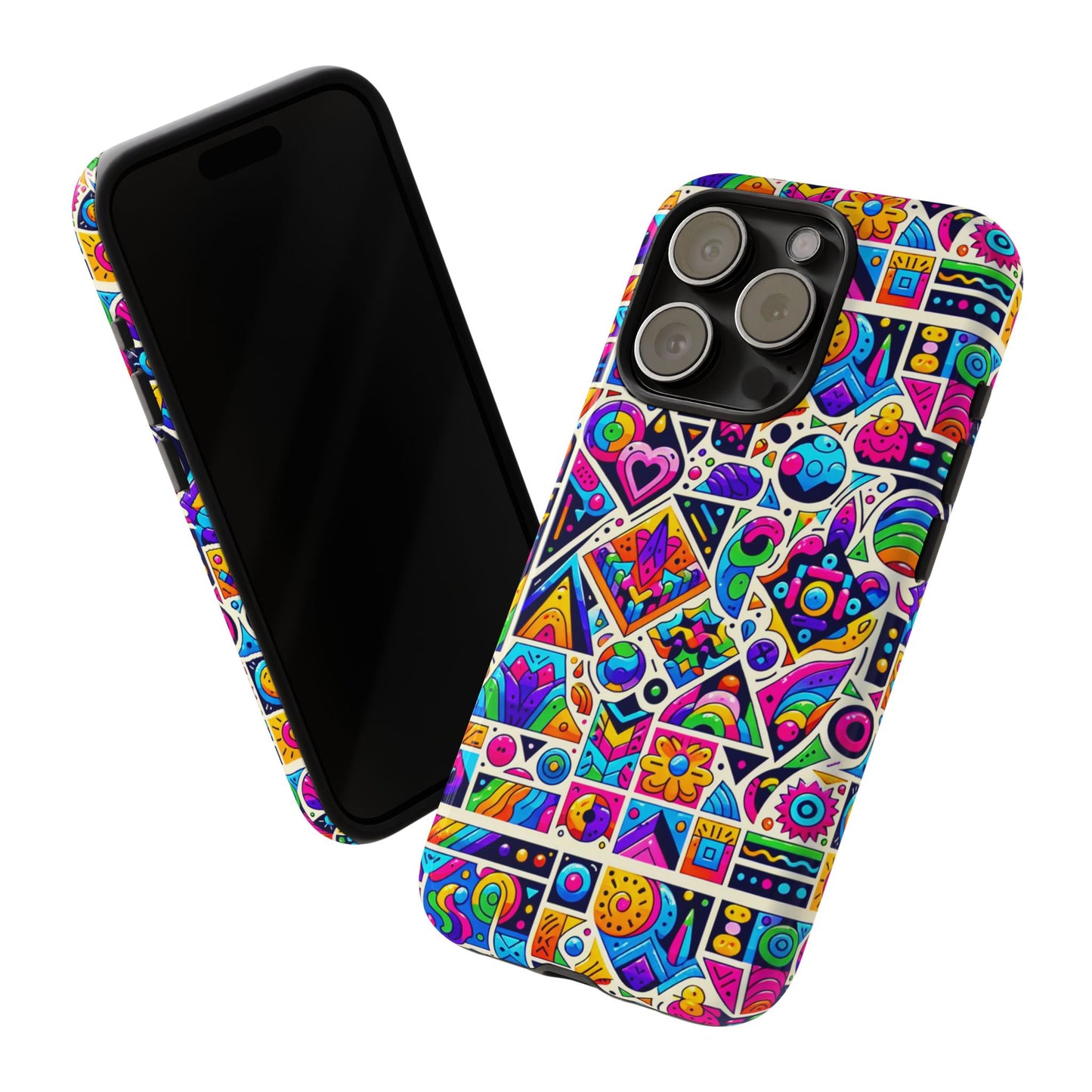 pattern image 4 vibrant anime retro shockproof phone case for men women