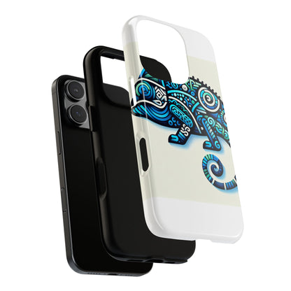 Vibrant 3D Chameleon Phone Case with Blue Design for Stylish Protection Compatible with iPhone 13, 14, 15 & 16 – All Models Including Pro, Pro Max & Plus