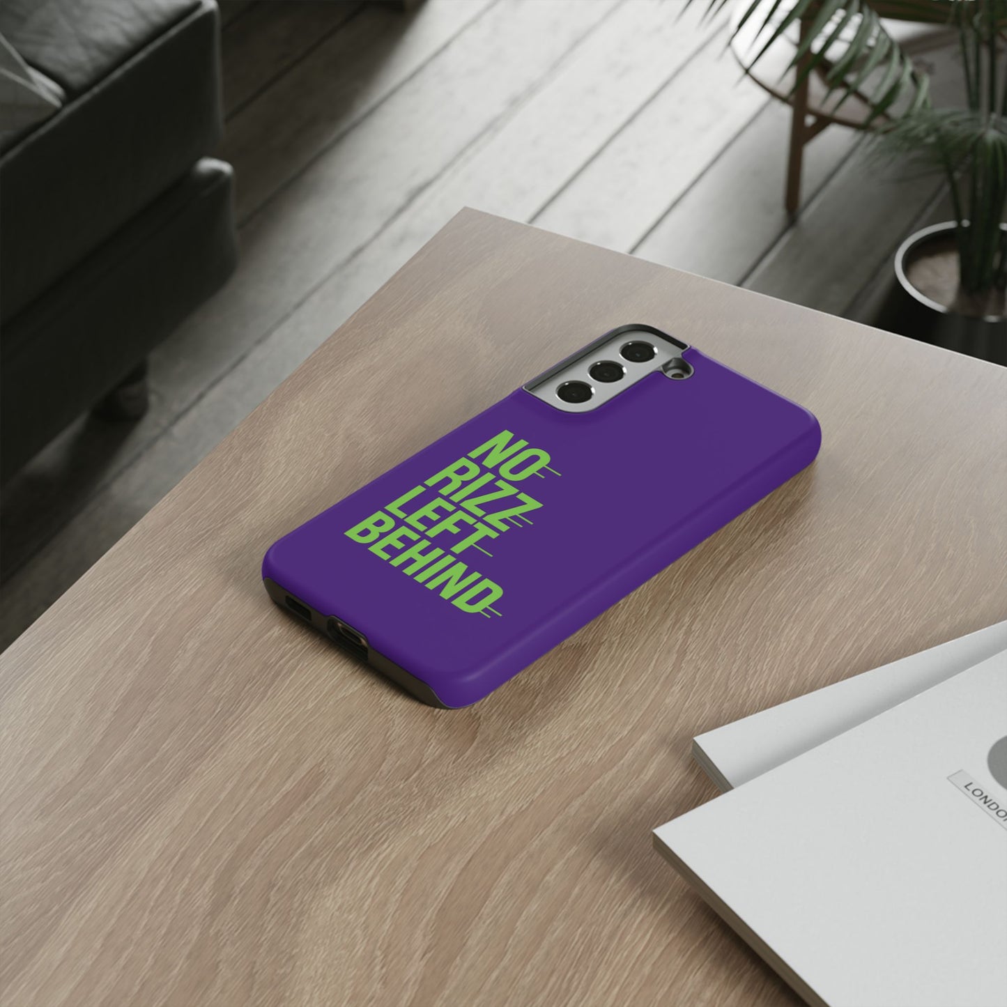 tough phone case - no rizz left behind - durable, stylish protection for active lifestyles - impact-resistant, dual layer, shock-absorbing tpu - perfect gift for tech lovers