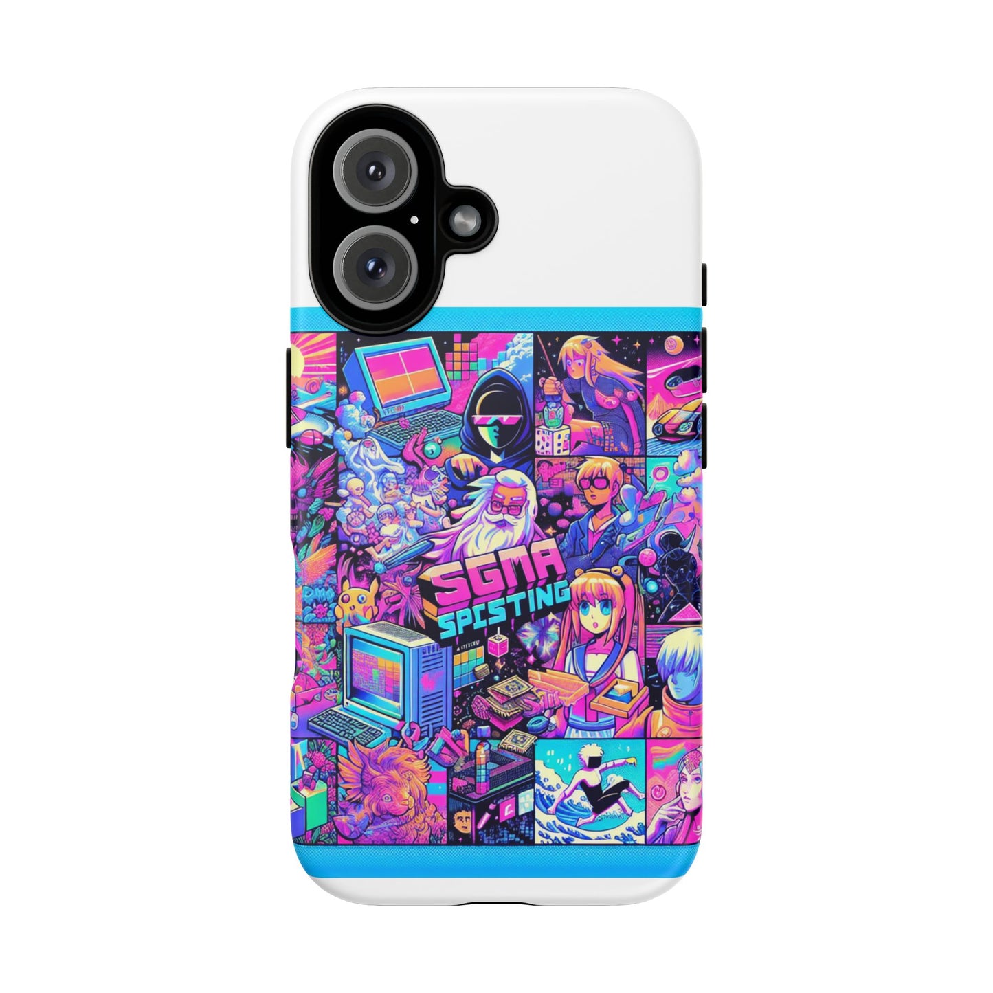 sigma sprinting vibrant protective phone case for smartphones, 3d wrap design with uv protection, durable shock absorbent material, ideal gift for anime and comic lovers
