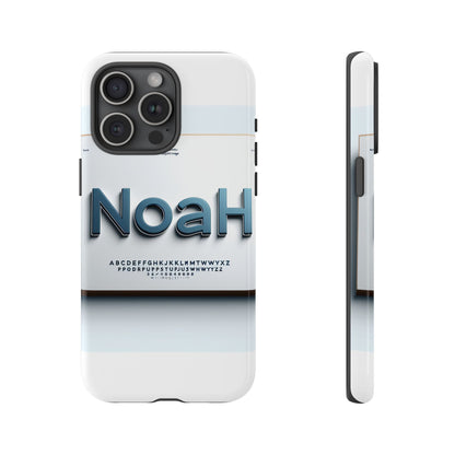 Stylish 3D Text Phone Case with Modern Design in Blue – Trendy Protection for Individuals – Compatible with iPhone 13, 14, 15 & 16 – All Models Including Pro, Pro Max & Plus