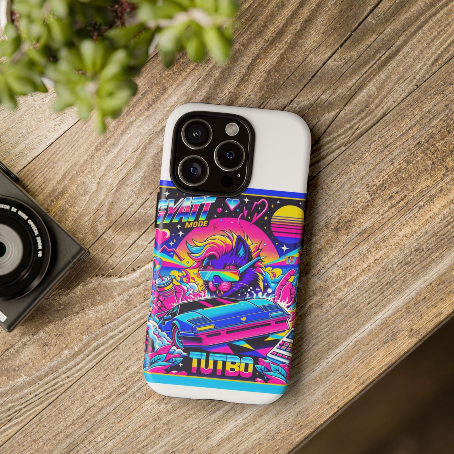 gyatt mode turbo 3d wrap protective phone case for anime fans, durable tpu silicone, uv protected, shock absorption, glossy or matte finish, unique gift idea