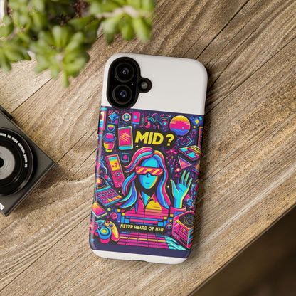 Mid Never Heard Of Her 3D Wrap Protective Phone Case for Fun Retro Style and Shock Absorption, Ideal Gift for Tech Enthusiasts and Anime Lovers