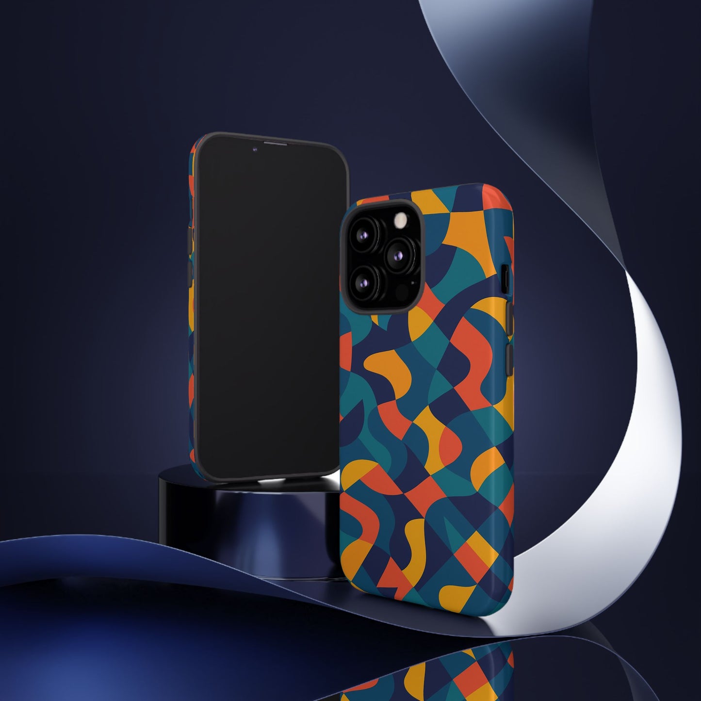 vibrant multicolour abstract phone case for stylish protection compatible with iphone 13, 14, 15 & 16 – all models including pro, pro max & plus
