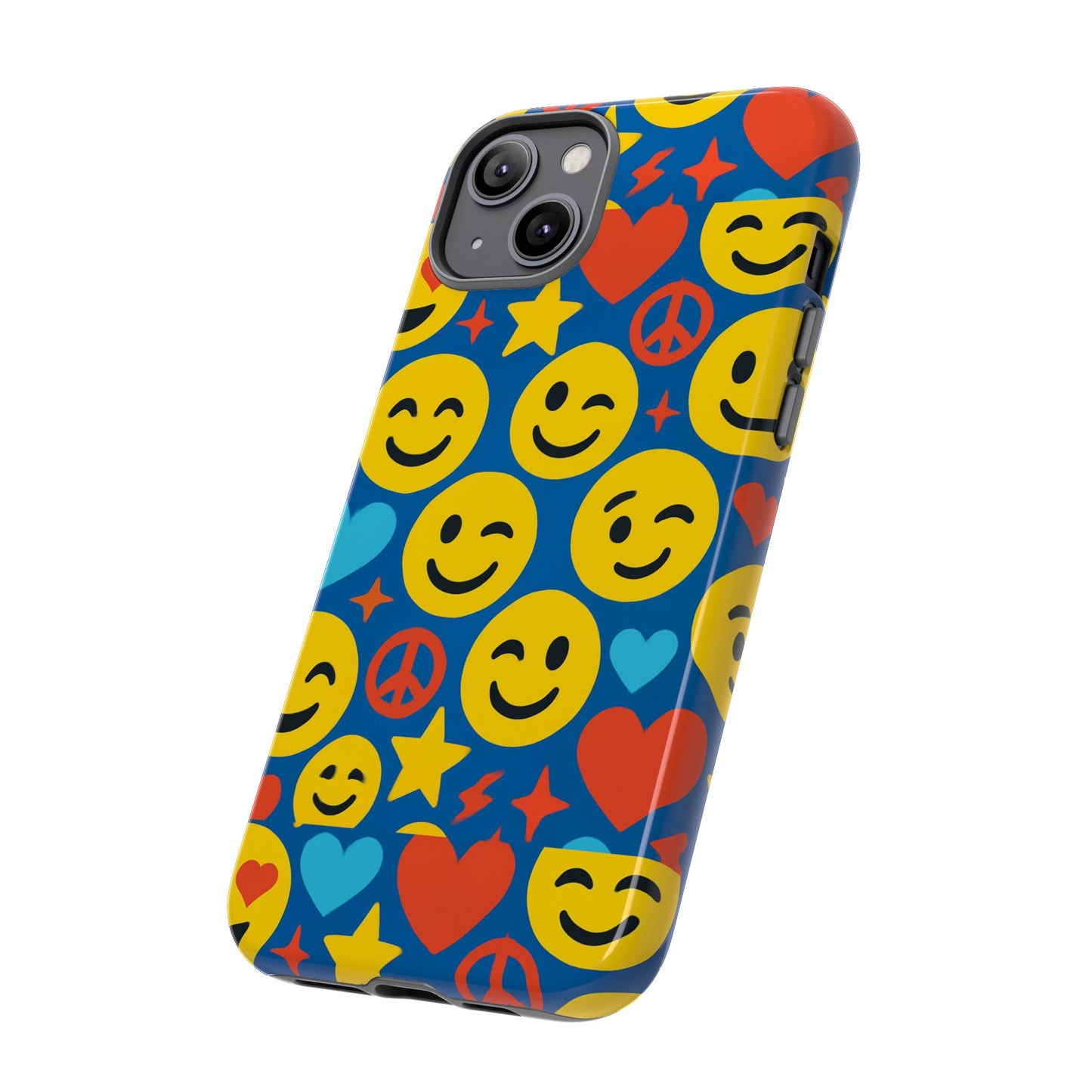 vibrant 3d emoji protective phone case for kids and adults – fun multicolour design for stylish protection compatible with iphone 13, 14, 15 & 16 – all models including pro, pro max & plus