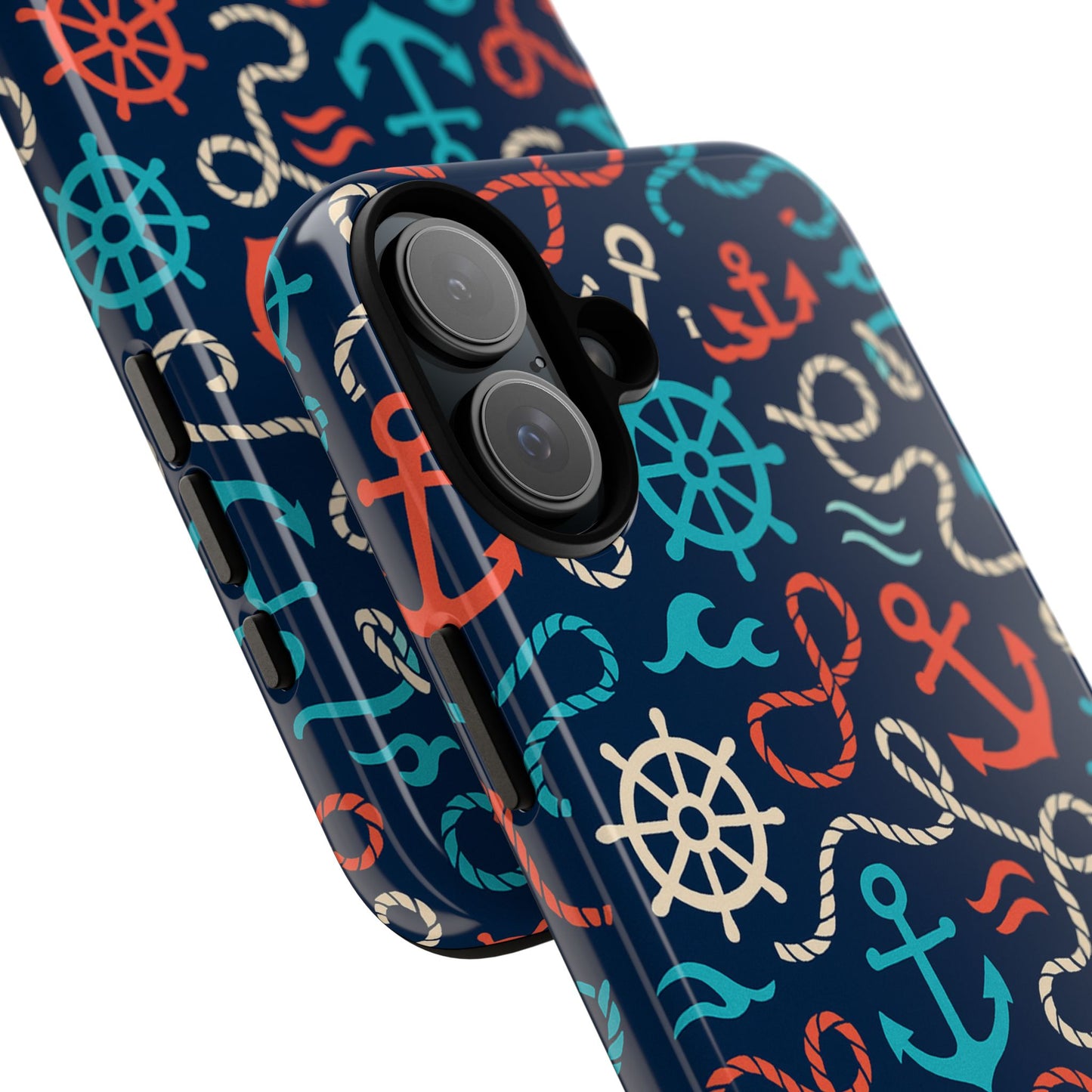 nautical themed 3d wrap protective phone case for smartphones, stylish accessory for everyday use, compatible with iphone 13, 14, 15 & 16 – all models including pro, pro max & plus