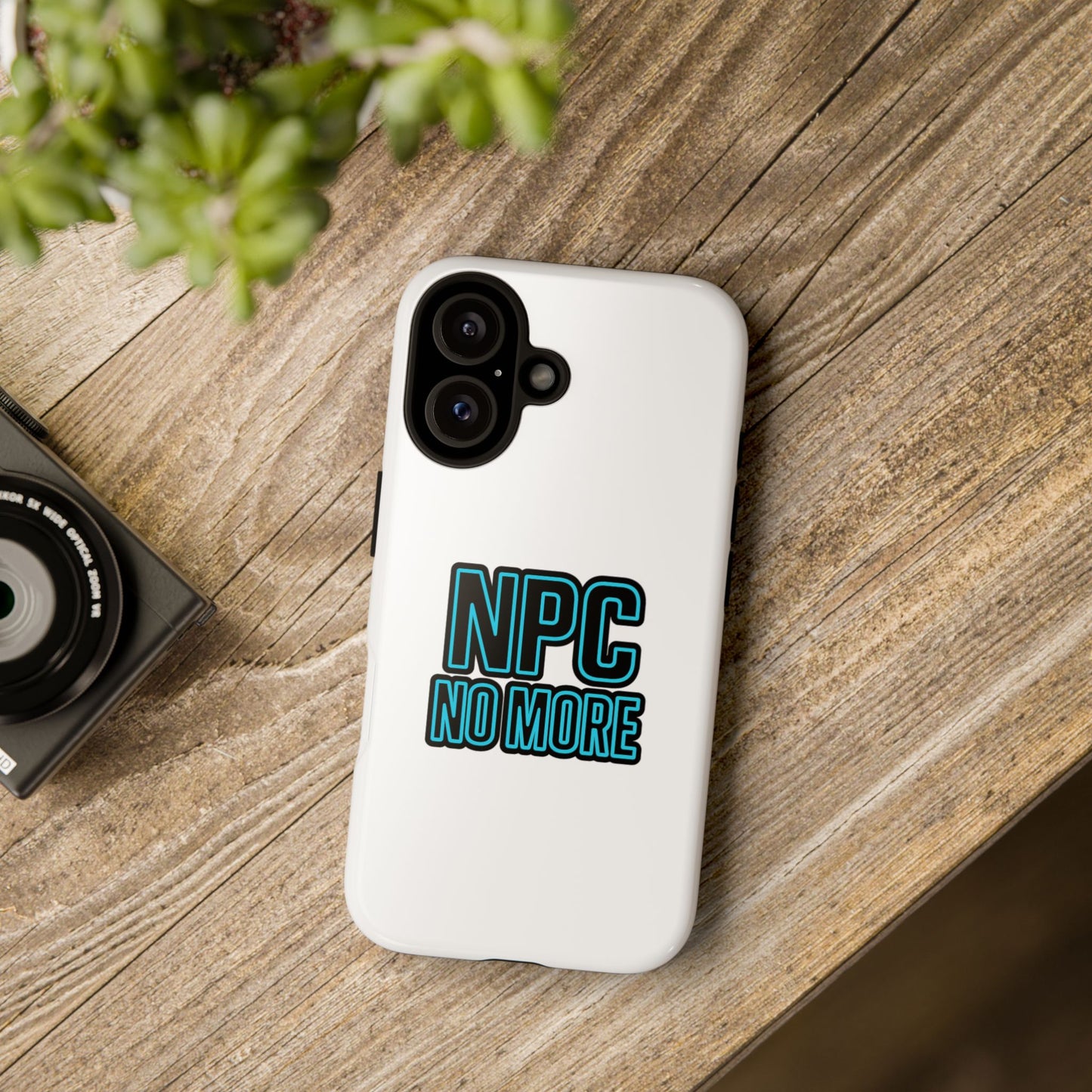 tough cases - npc no more phone case for gamers & meme lovers - stylish protective cover for trendsetters, shock-absorbing design, ideal gift for tech enthusiasts