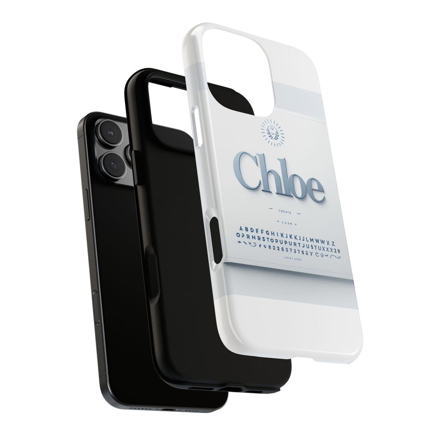 vibrant 3d protective phone case with playful blue alphabet design stylish accessory for self-expression compatible with iphone 13, 14, 15 & 16 – all models including pro, pro max & plus
