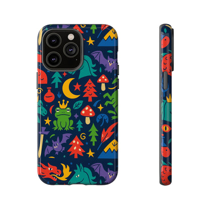 Vibrant 3D Wrap Protective Phone Case with Playful Fantasy Design for Unique Smartphone Accessories Compatible with iPhone 13, 14, 15 & 16 – all models including Pro, Pro Max & Plus