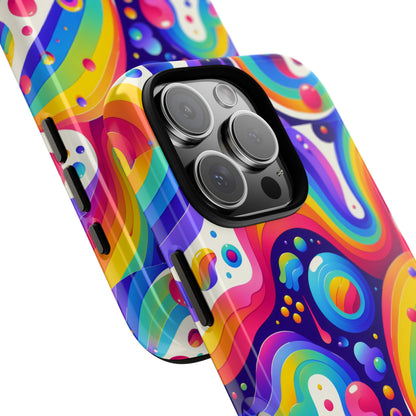 Pattern Image 6 Vibrant Shockproof Phone Case for Anime and Comic Fans with Retro Psychedelic Design Compatible with iPhone 13, 14, 15 & 16 – all models including Pro, Pro Max & Plus