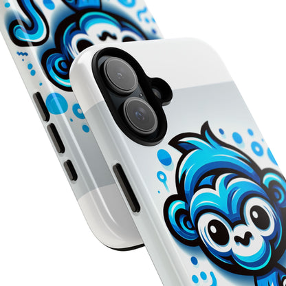Vibrant 3D Wrap Protective Phone Case with Fun Blue Monkey Design – Stylish Accessory for Men and Women – Compatible with iPhone 13, 14, 15 & 16 – All Models Including Pro, Pro Max & Plus