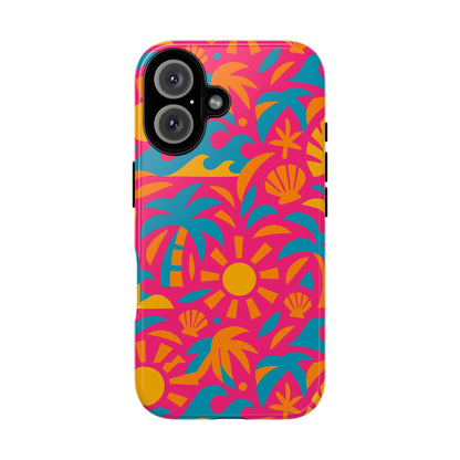 Vibrant Tropical 3D Wrap Design Protective Phone Case with Retro Style – Bold Accessory for Self-Expression Compatible with iPhone 13, 14, 15 & 16 – all models including Pro, Pro Max & Plus