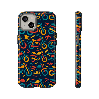 Vibrant Multicolour Motorcycle Design Protective Phone Case for Stylish Protection – Compatible with iPhone 13, 14, 15 & 16 – All Models Including Pro, Pro Max & Plus
