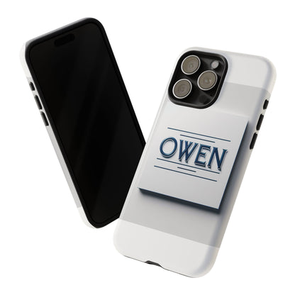 Personalised 3D Wrap Protective Phone Case in Elegant White and Blue Design for Stylish Protection Compatible with iPhone 13, 14, 15 & 16 – All Models Including Pro, Pro Max & Plus