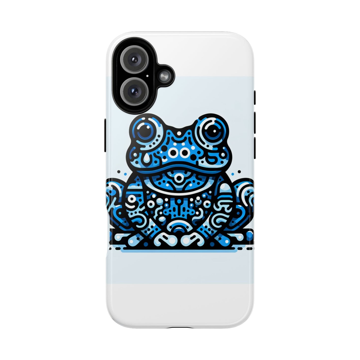 vibrant 3d blue animal print protective phone case for bold individuals – stylish protection compatible with iphone 13, 14, 15 & 16 – all models including pro, pro max & plus