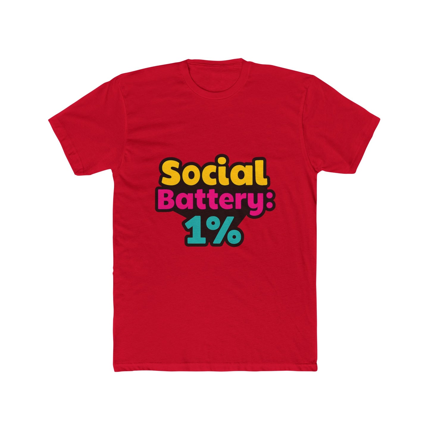 social battery 1% meme unisex t-shirt – multicolor graphic tee, funny casual tee for men and women, humorous t-shirt for everyday wear, sizes s-xxl