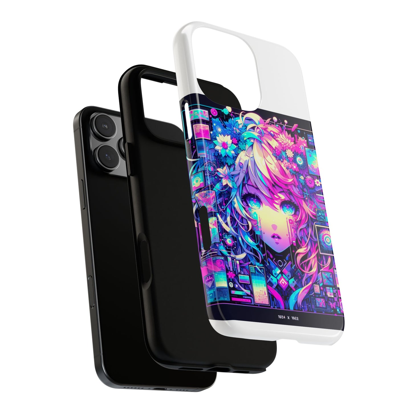 ai generated still slays protective phone case for anime lovers, vibrant 3d wrap design, durable shock absorption, uv protected, glossy or matte finish