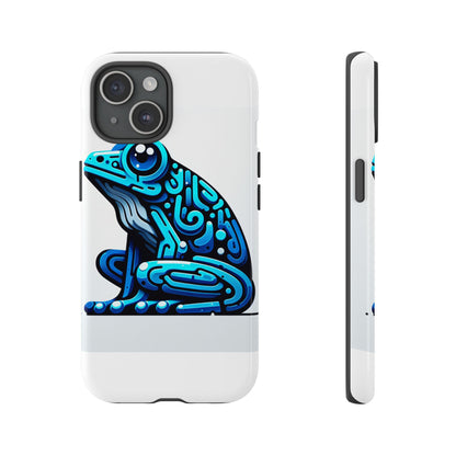 Vibrant Blue Frog 3D Wrap Phone Case for Unique Accessories Retro Style Compatible with iPhone 13, 14, 15 & 16 – All Models Including Pro, Pro Max & Plus