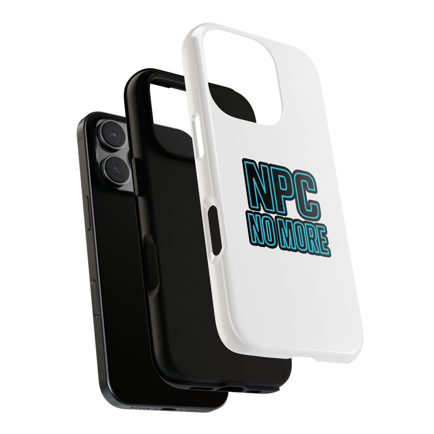 tough cases - npc no more phone case for gamers & meme lovers - stylish protective cover for trendsetters, shock-absorbing design, ideal gift for tech enthusiasts