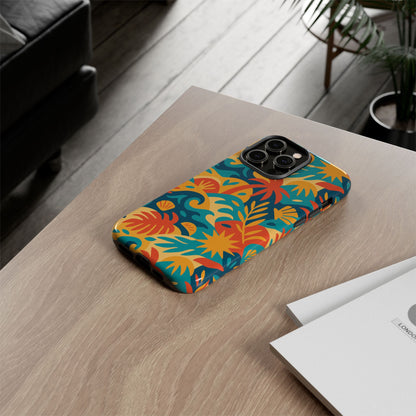 Vibrant Tropical Phone Case for Stylish Protection with 3D Wrap Design – Unisex Fashion Accessory Compatible with iPhone 13, 14, 15 & 16 – All Models Including Pro, Pro Max & Plus
