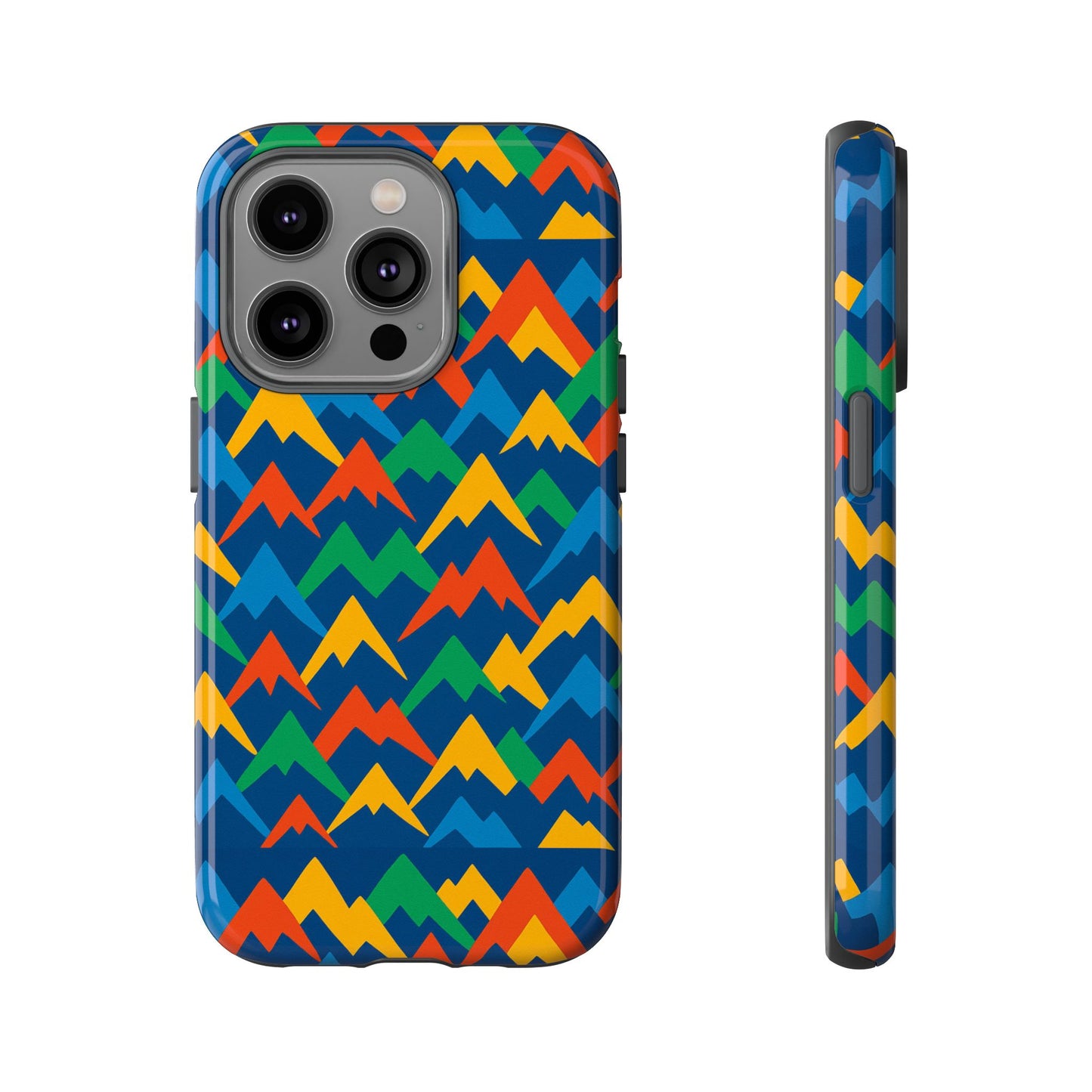 vibrant 3d mountain design phone case for stylish protection – unique accessory compatible with iphone 13, 14, 15 & 16 – all models including pro, pro max & plus