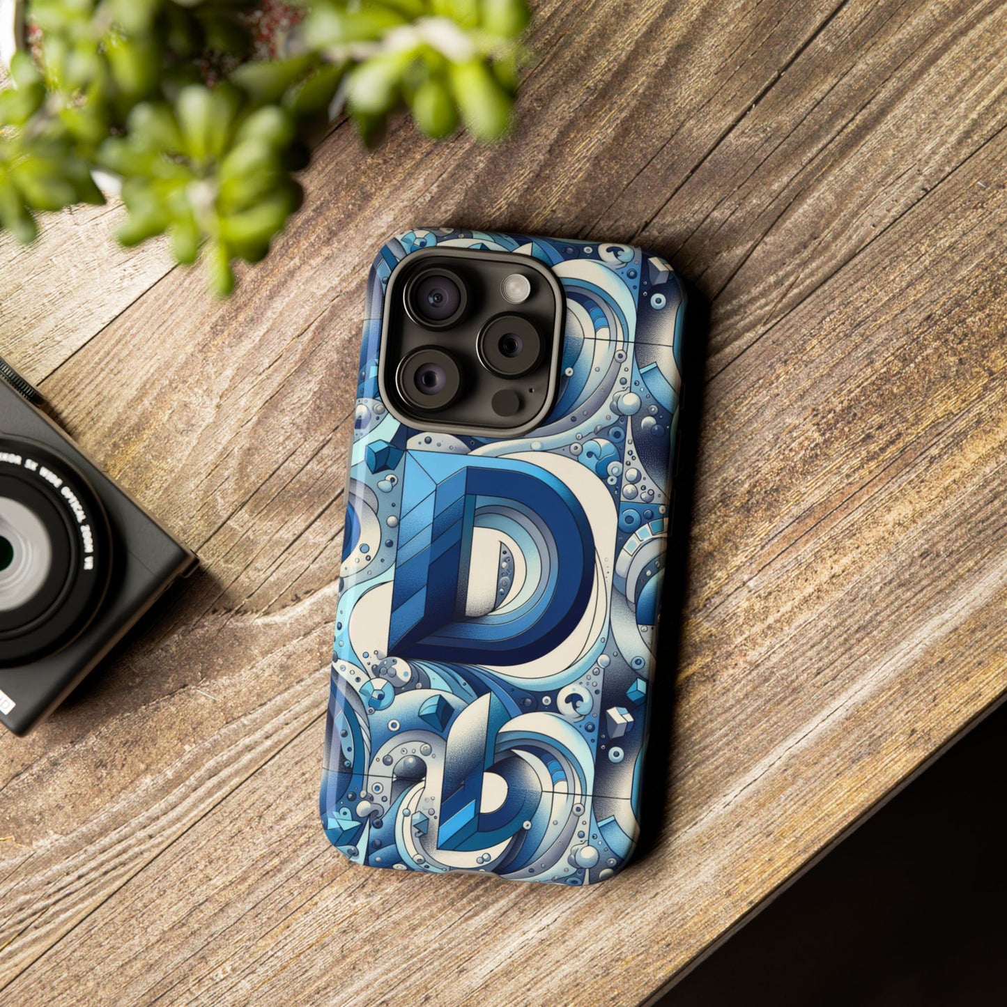 blue alphabet d phone case with 3d wrap and shock absorption for kids and teens durable tpu cover with vivid print and uv protection