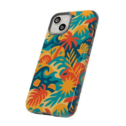 Vibrant Tropical Phone Case for Stylish Protection with 3D Wrap Design – Unisex Fashion Accessory Compatible with iPhone 13, 14, 15 & 16 – All Models Including Pro, Pro Max & Plus