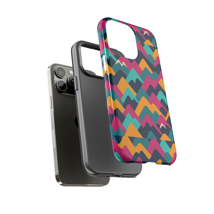Vibrant 3D Geometric Protective Phone Case for Unisex, Stylish Smartphone Accessory with Playful Design, Compatible with iPhone 13, 14, 15 & 16 – all models including Pro, Pro Max & Plus