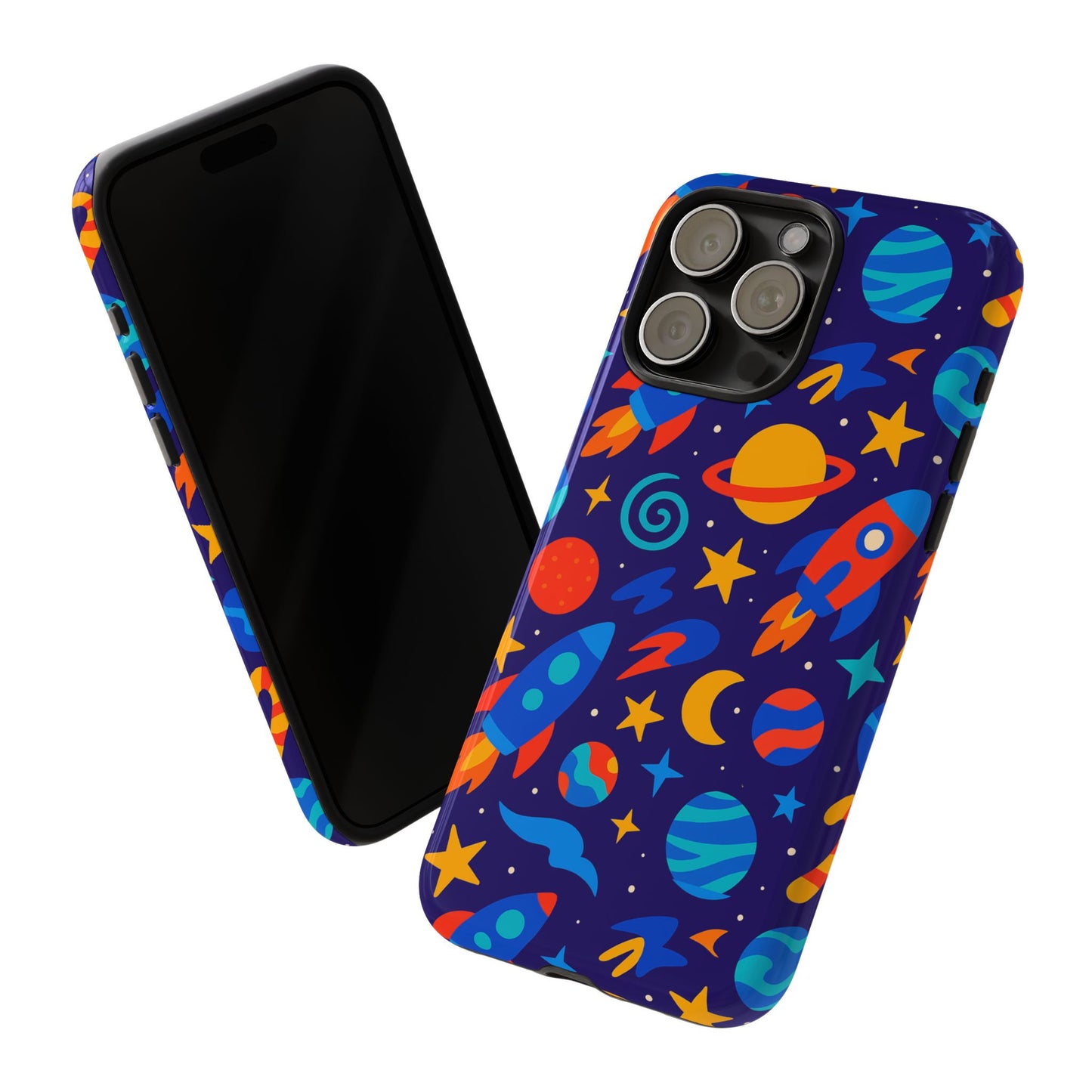 vibrant space theme protective phone case with 3d wrap design for unique expression compatible with iphone 13, 14, 15 & 16 – all models including pro, pro max & plus
