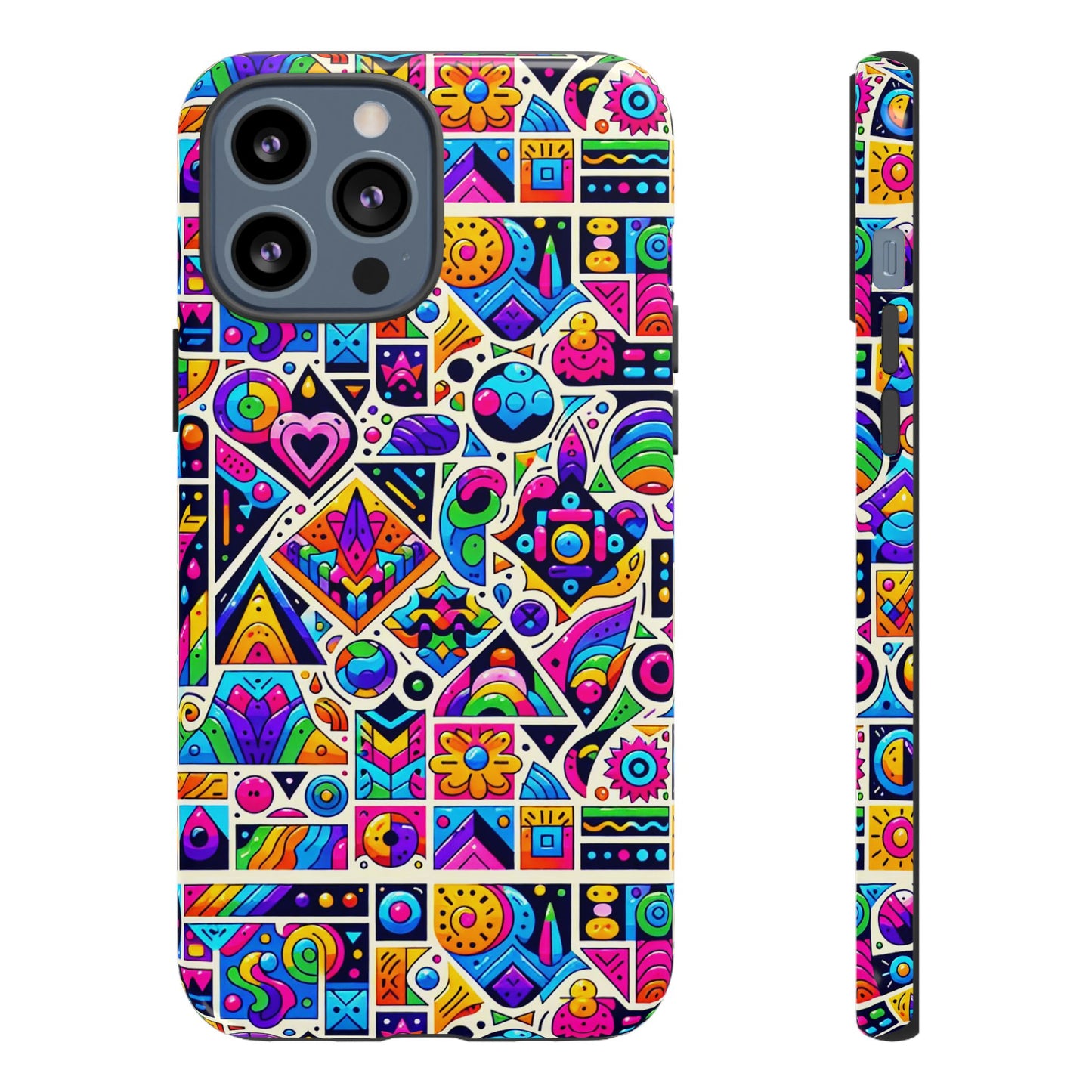 pattern image 4 vibrant anime retro shockproof phone case for men women