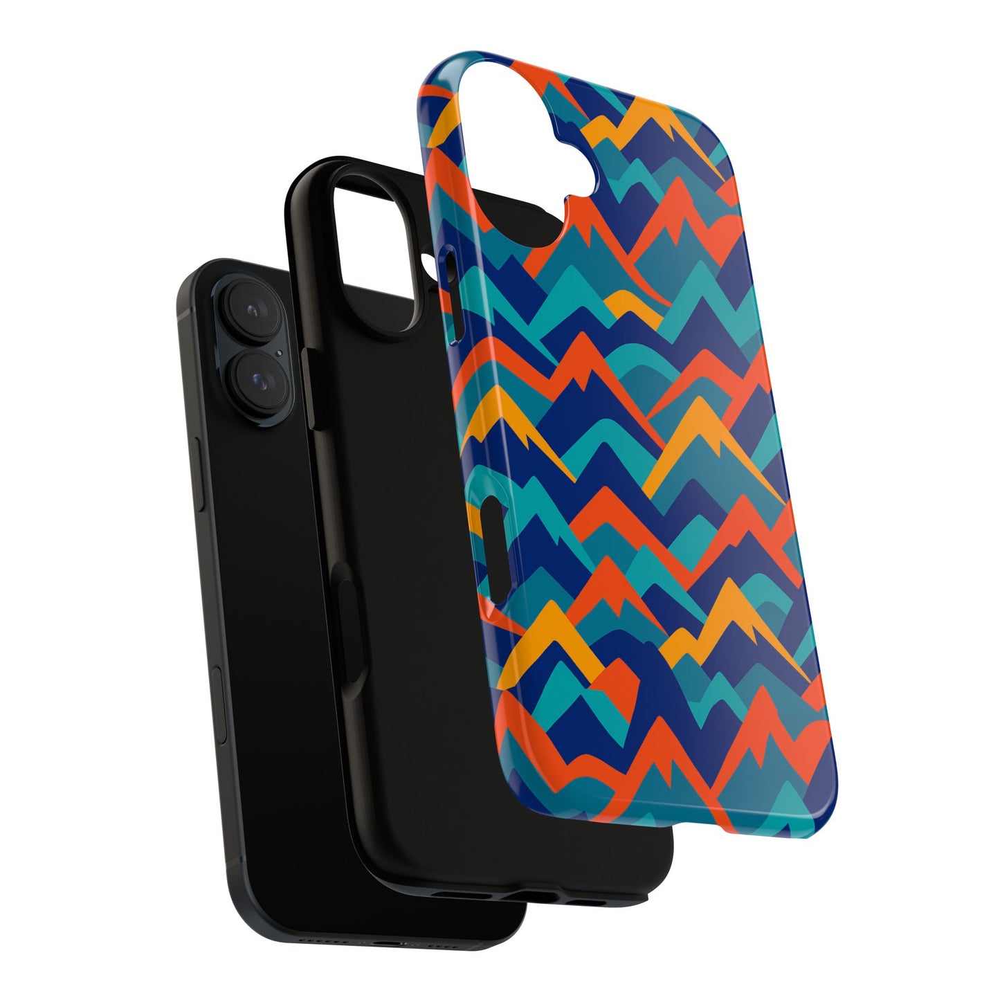 vibrant 3d mountain design protective phone case – stylish and durable cover compatible with iphone 13, 14, 15 & 16 – all models including pro, pro max & plus