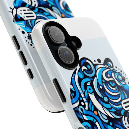 Vibrant 3D Wrap Protective Phone Case with Unique Blue Lion Design for Stylish Expression and Fun Accessories Compatible with iPhone 13, 14, 15 & 16 – all models including Pro, Pro Max & Plus