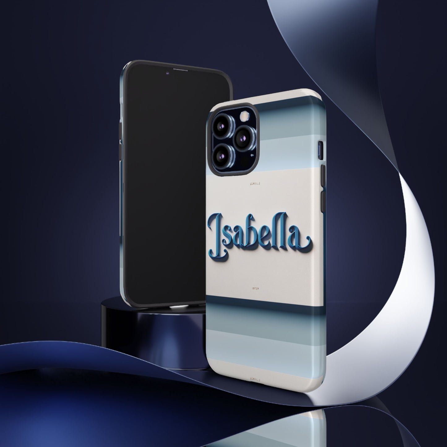 name isabella blue phone case with 3d wrap and vibrant anime inspired design for stylish protection and personalised smartphone accessory