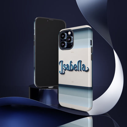Name Isabella Blue Phone Case with 3D Wrap and Vibrant Anime Inspired Design for Stylish Protection and Personalised Smartphone Accessory