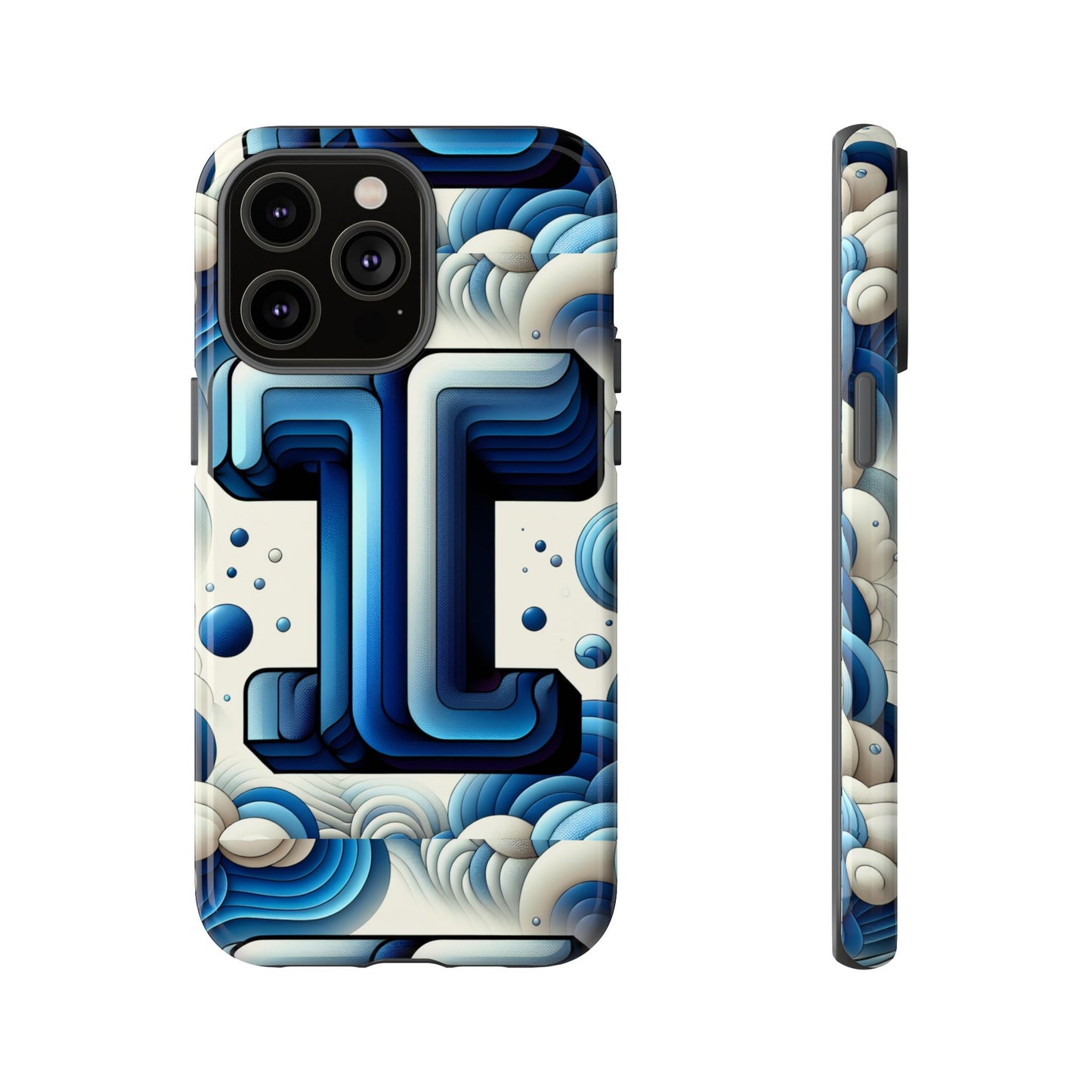 blue alphabet t phone case with 3d wrap design for kids and teens shockproof tpu cover with vivid colours and anime-inspired graphics