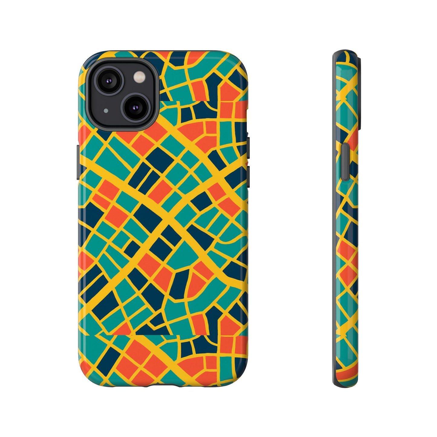multicolour geometric 3d wrap protective phone case stylish accessory for men and women vibrant design ideal for unique expression compatible with iphone 13, 14, 15 & 16 – all models including pro, pro max & plus