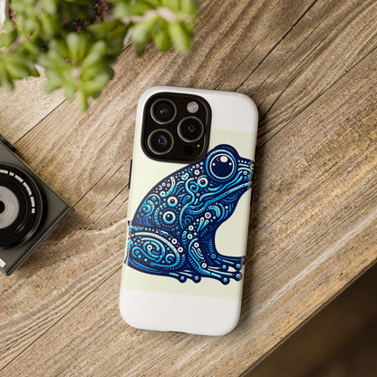 Vibrant 3D Blue Frog Design Protective Phone Case for Trendsetters – Stylish Protection Compatible with iPhone 13, 14, 15 & 16 – all models including Pro, Pro Max & Plus