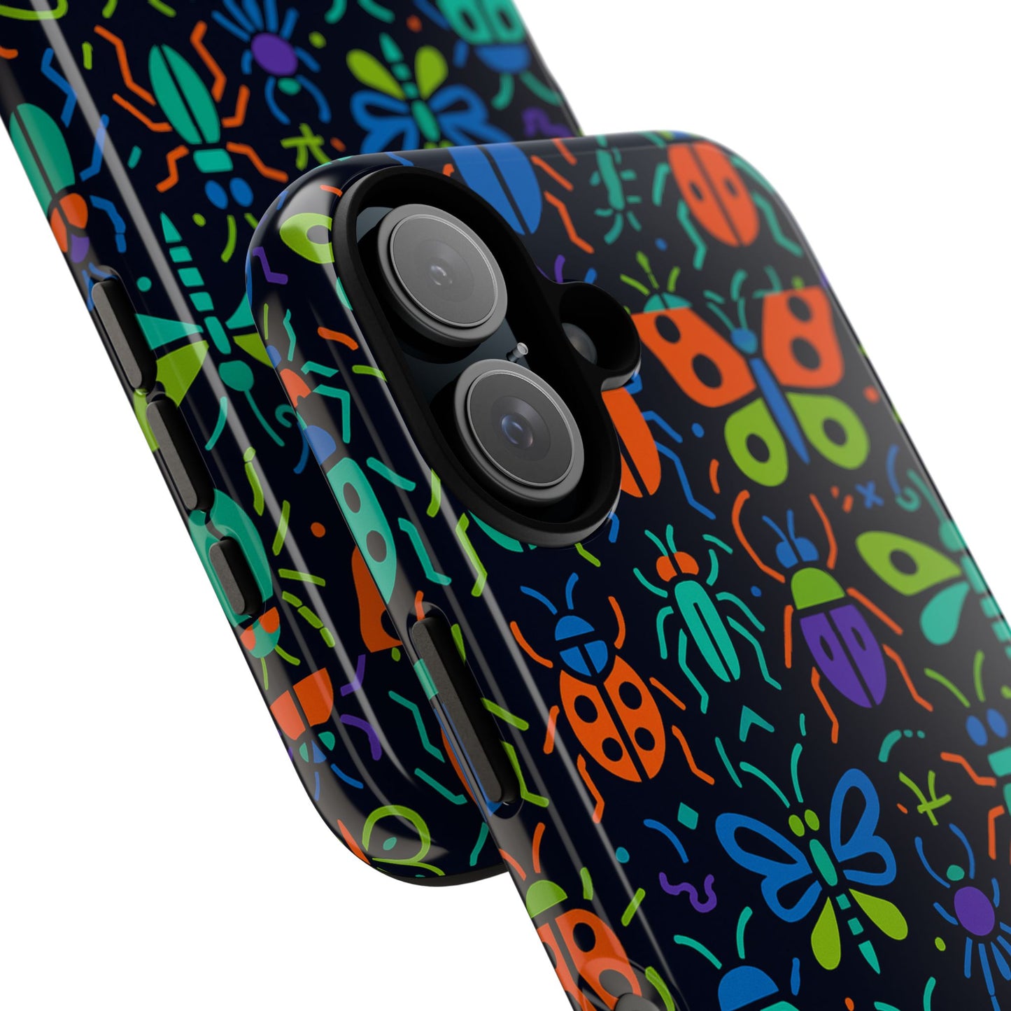 vibrant 3d insect phone case colourful stylish protective cover unique design for men and women compatible with iphone 13, 14, 15 & 16 – all models including pro, pro max & plus