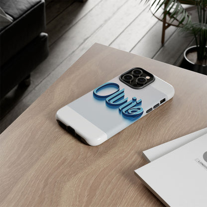Vibrant 3D Typography Phone Case in Blue for Stylish Protection – Unique Accessory for Self-Expression Compatible with iPhone 13, 14, 15 & 16 – All Models Including Pro, Pro Max & Plus