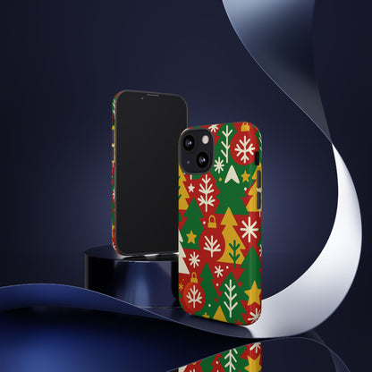Multicolour Christmas Tree 3D Wrap Phone Case - Fun Festive Holiday Design for Unique Accessories Compatible with iPhone 13, 14, 15 & 16 - all models including Pro, Pro Max & Plus