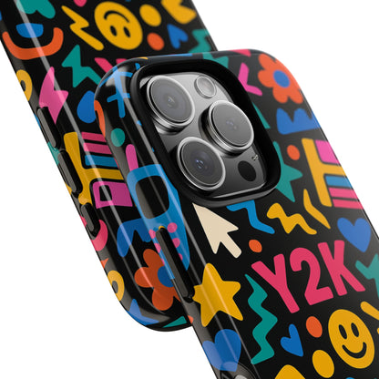 Vibrant Y2K Design 3D Wrap Protective Phone Case for Unique Style and Fashion Accessory Compatible with iPhone 13, 14, 15 & 16 – all models including Pro, Pro Max & Plus