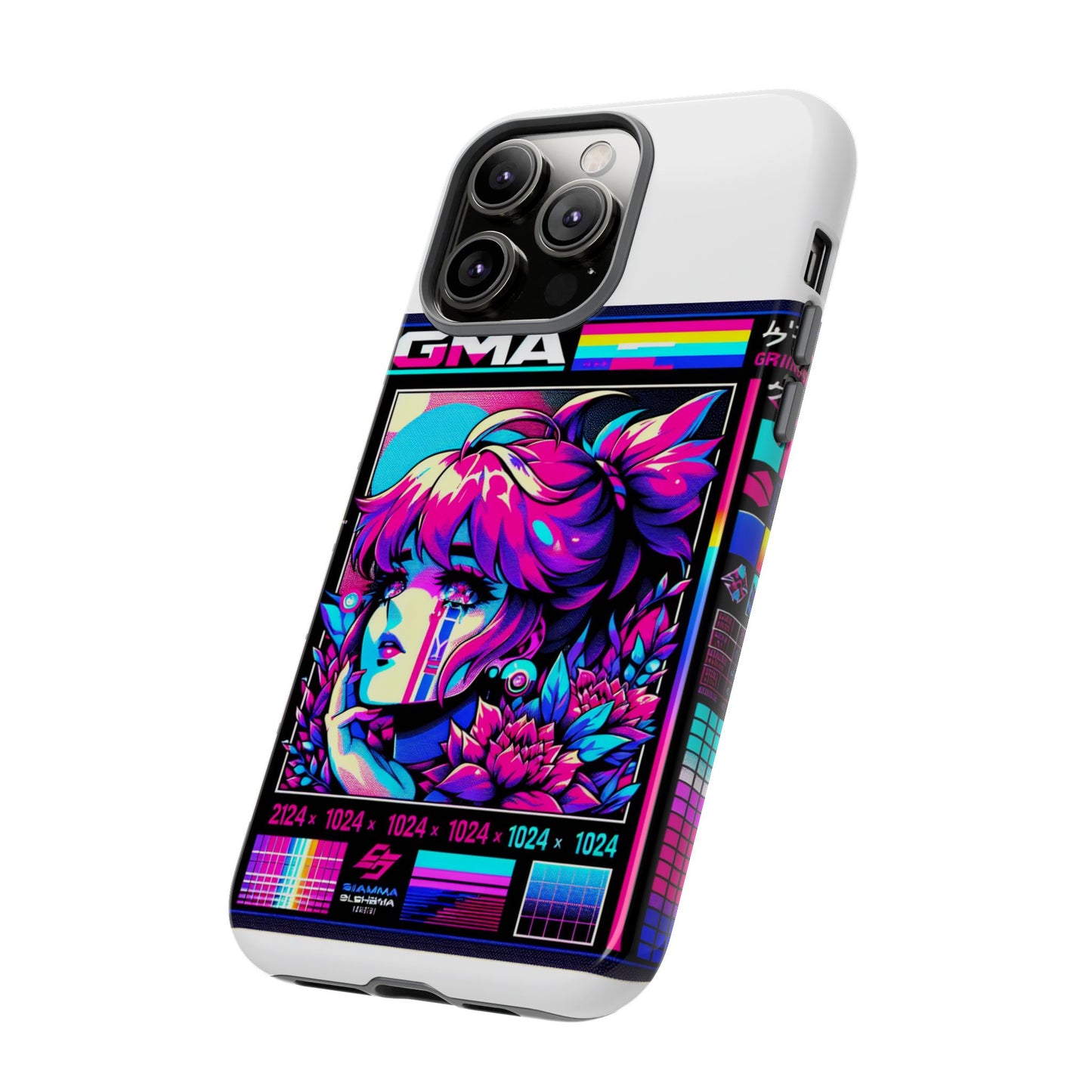 sigma grindset 3d wrap protective phone case for anime lovers, durable shock absorption, uv protected, stylish accessory for unique self-expression