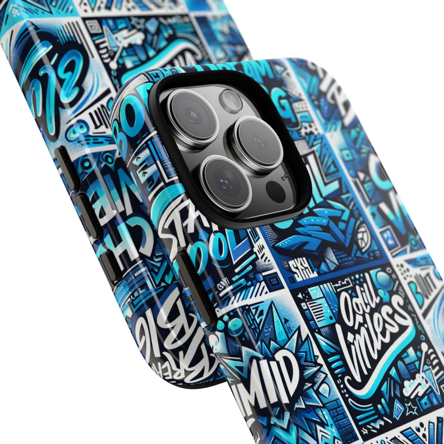 blue pattern image 27 phone case for mobile phones shockproof protective cover with 3d wrap design anime comic style for men women and teenagers